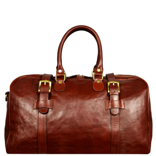 brown leather travel bag womens