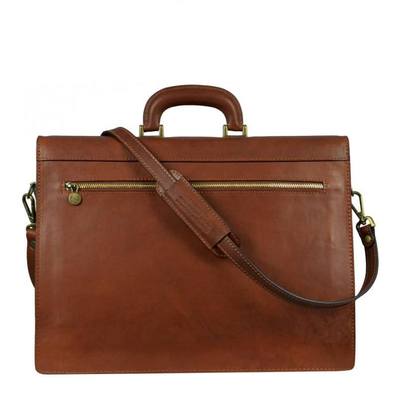 Large Leather Briefcase For Lawyers - The Invisible Man - Domini Leather