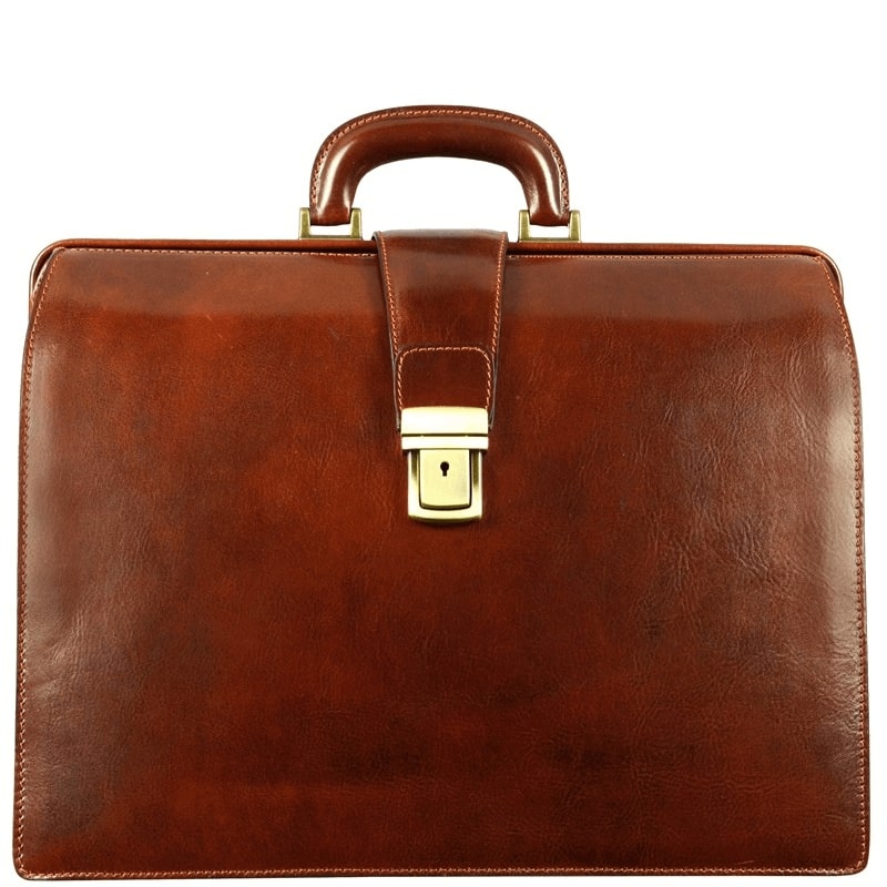 Leather Business Briefcase For Men - The Firm - Domini Leather