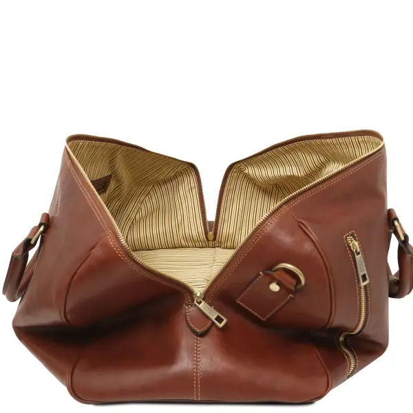 Leather Travel Duffle Bag - Large Size - Wise Children - Image 5