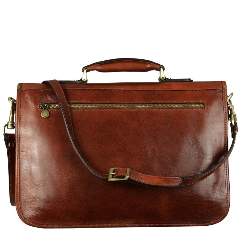 LOUIS STITCH Genuine Italian Leather Laptop Bag Messenger Briefcase Padded  Compartment with Adjustable Strap Extra Zip Compartments Bags Shoulder  strap Men (Russet Brown) : : Computers & Accessories