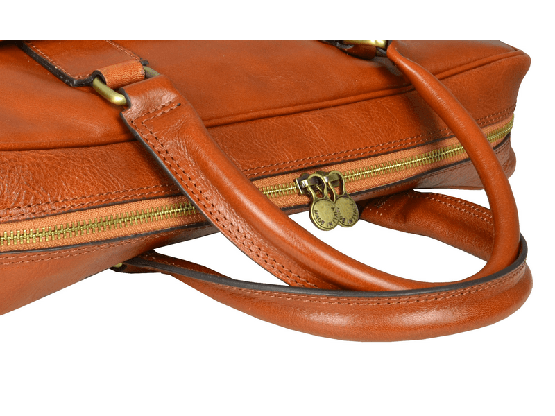 Orange Leather Laptop Bag With Shoulder Strap The Little Prince