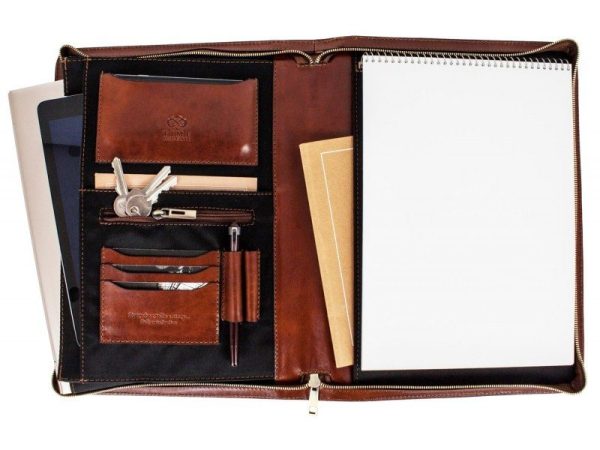 leather document briefcase