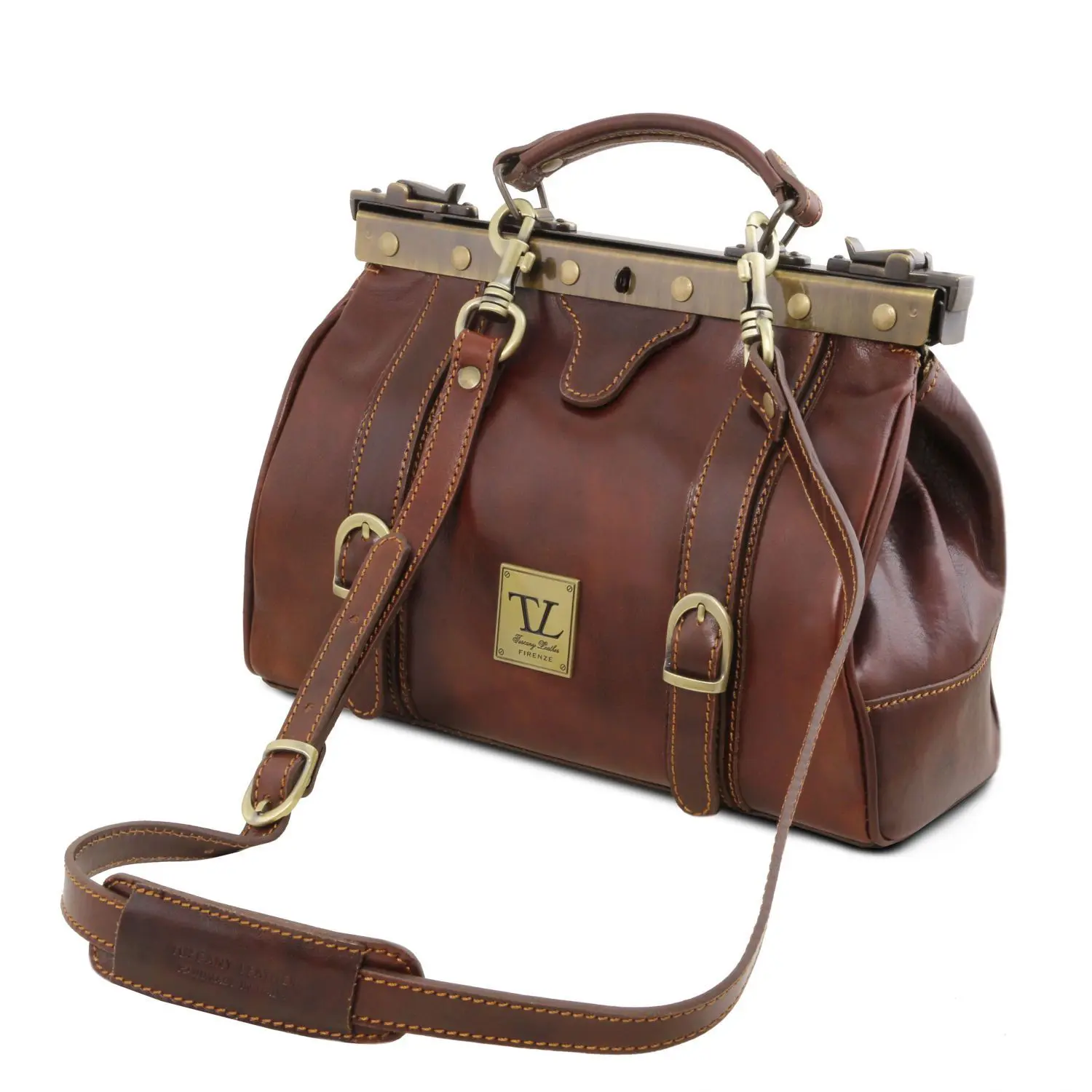 Womens Leather Gladstone Bag Brown : 07431501