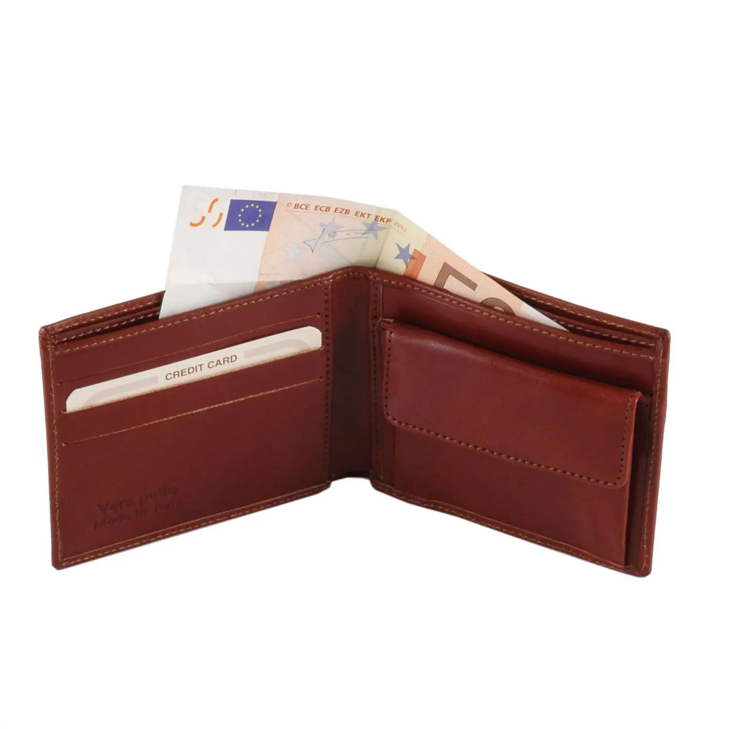 Exclusive 2 Fold Leather Wallet for Men with Coin Pocket ...