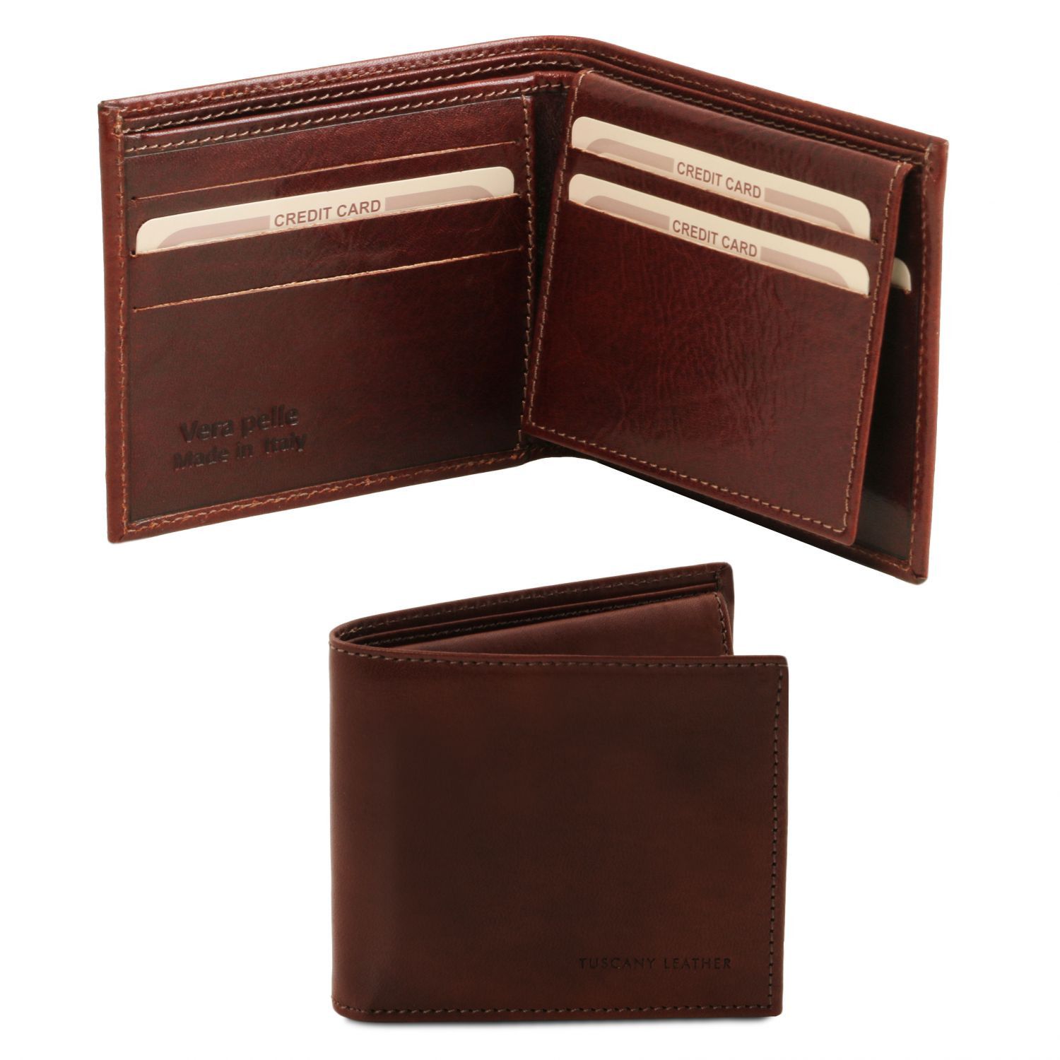 Exclusive Leather 3 Fold Wallet for Men - Allex - Domini Leather