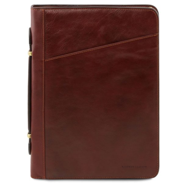 Exclusive Leather Document Case with Handle - Claudio