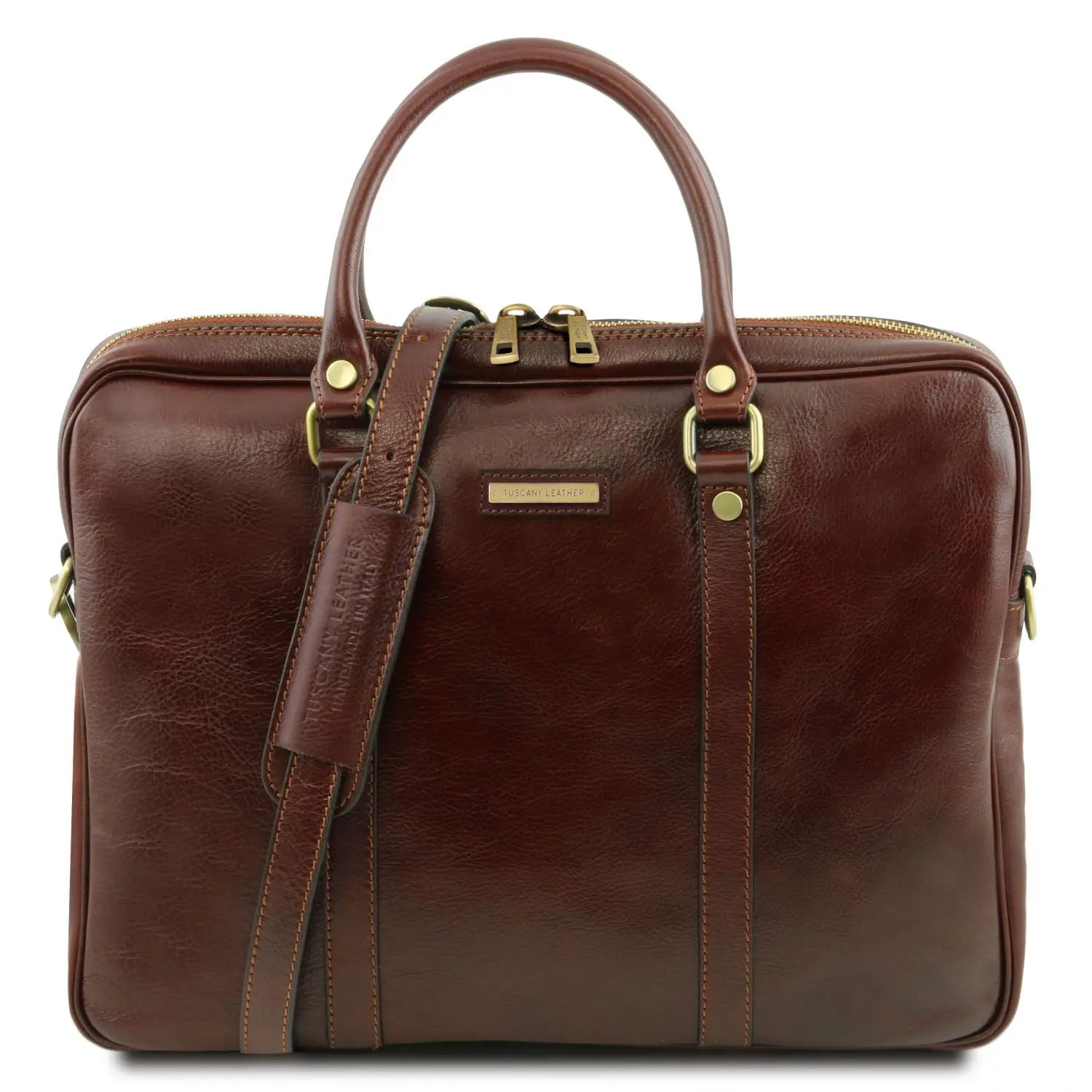 Exclusive Leather Laptop Briefcase - Prato