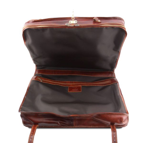 Large Leather Garment Bag - Antigua - Domini Leather