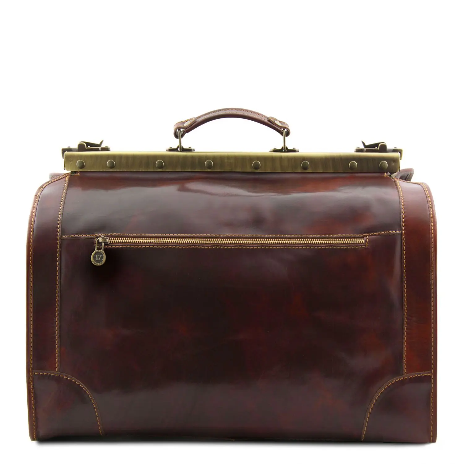 Leather Gladstone Bag - Small Size - Madrid - Domini Leather