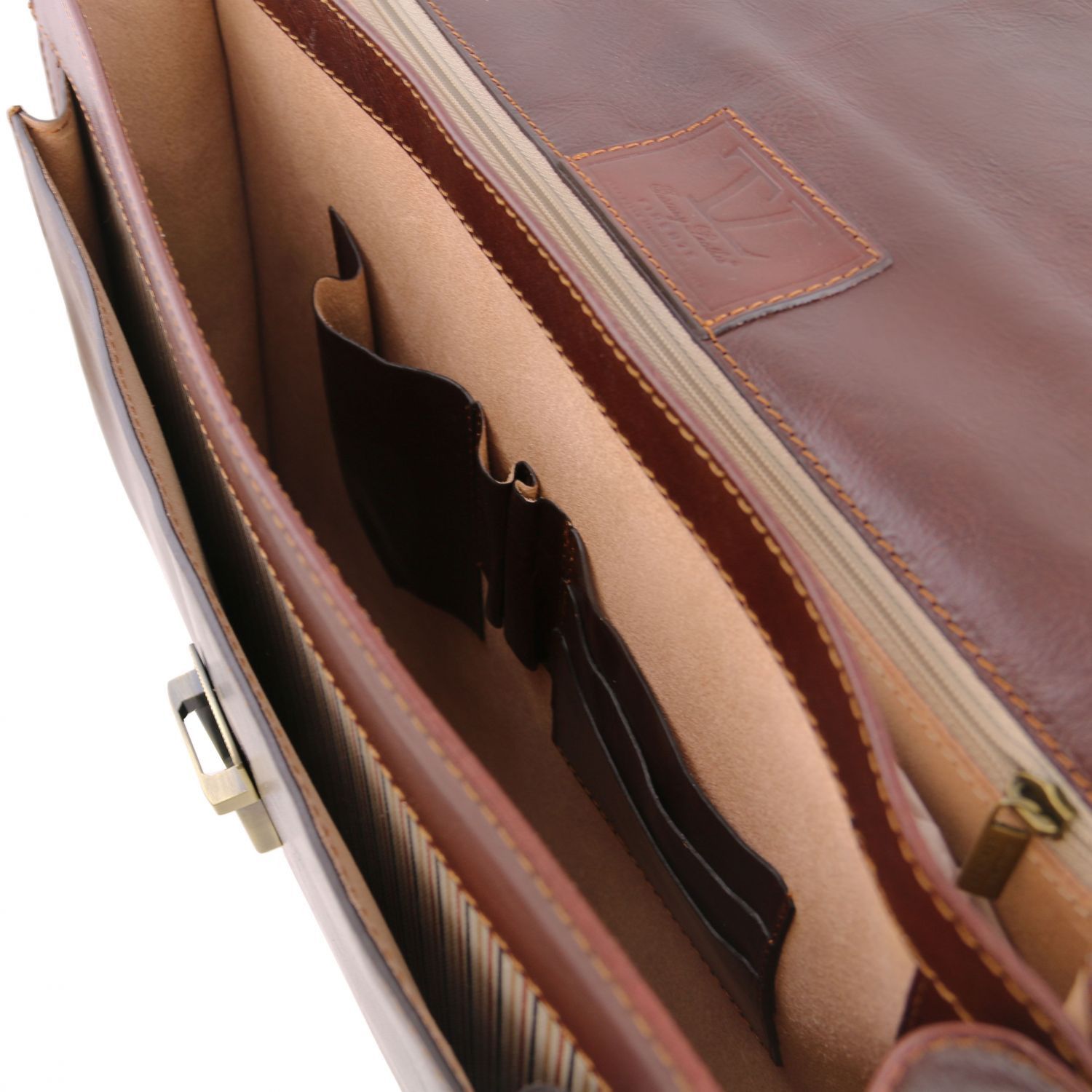 Front Pocket Leather Briefcase