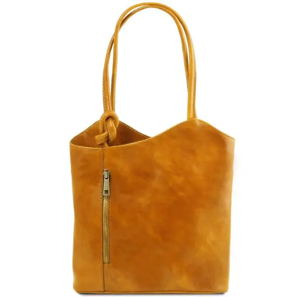 Leather Convertible Bag - Patty