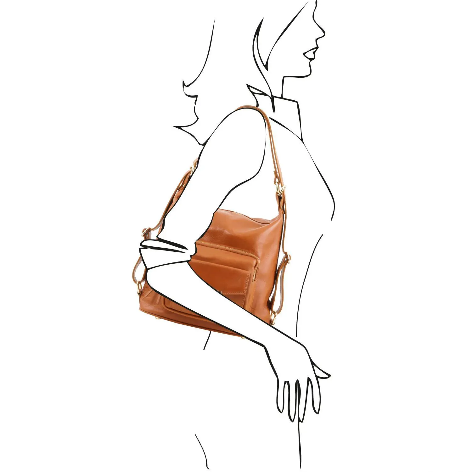 Leather Shoulder Bag / Backpack - Sydney - Domini Leather