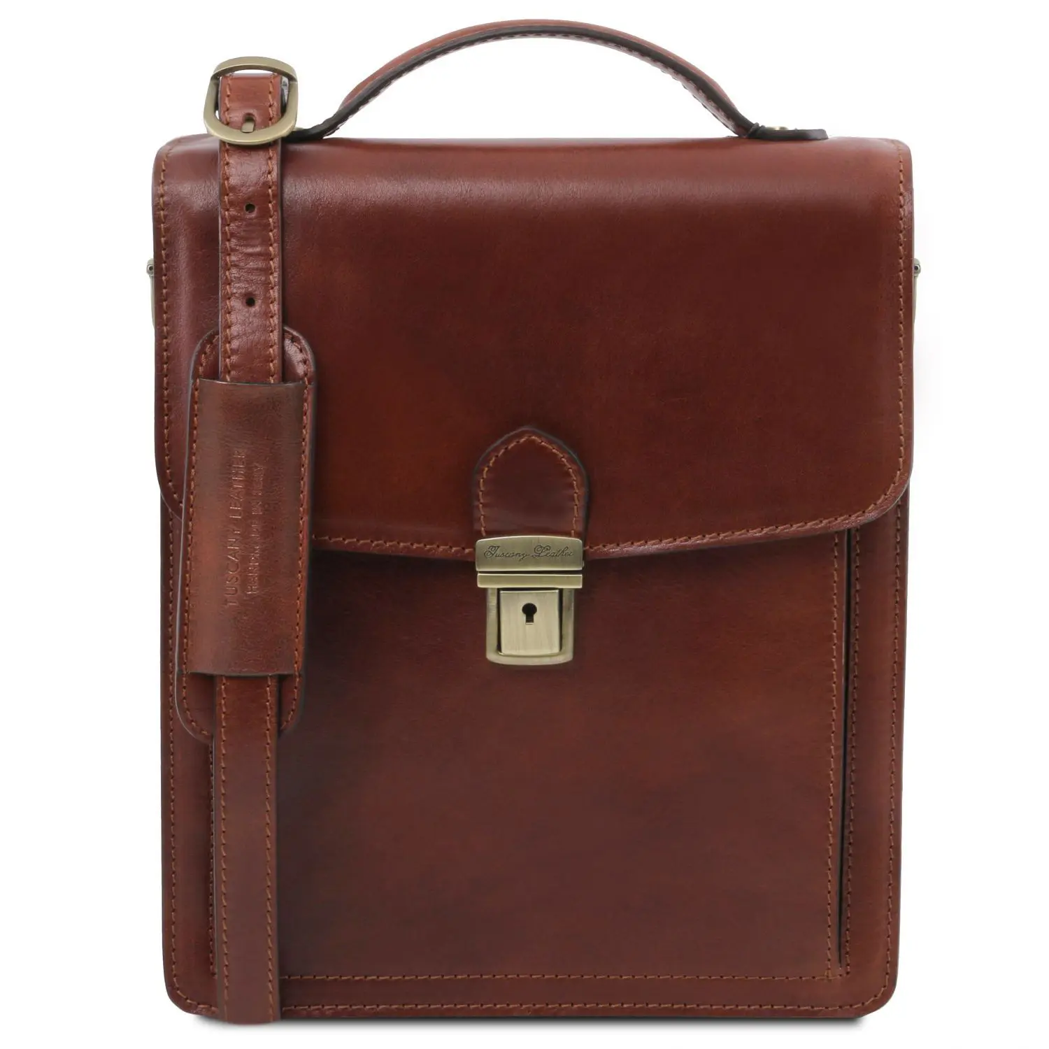 Leather Crossbody Bag - Large Size - David -