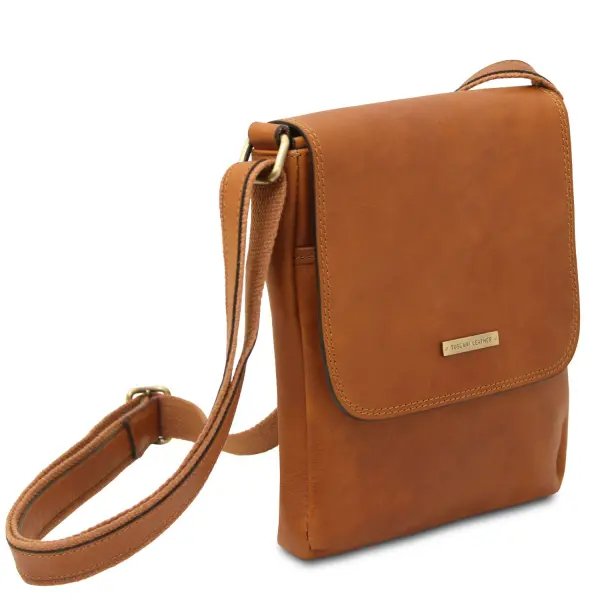 Crossbody taske i læder med lynlås foran til mænd - John - Image 2