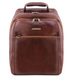 Leather Laptop Backpack with 3 Compartments - Phuket
