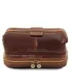 Leather Toiletry Bag - Patrick - Brown