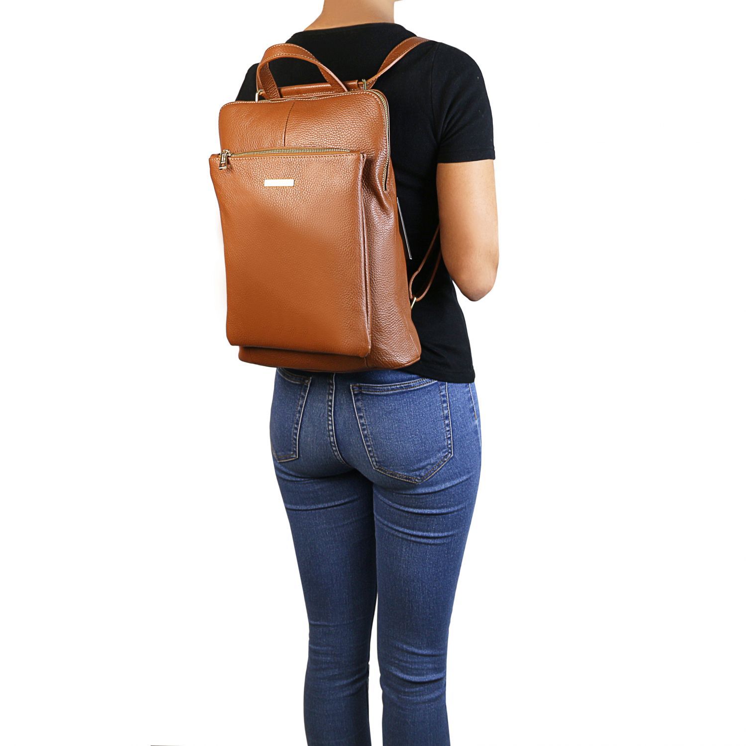 Saffiano Leather Shoulder Bag / Backpack - Patty - Domini Leather