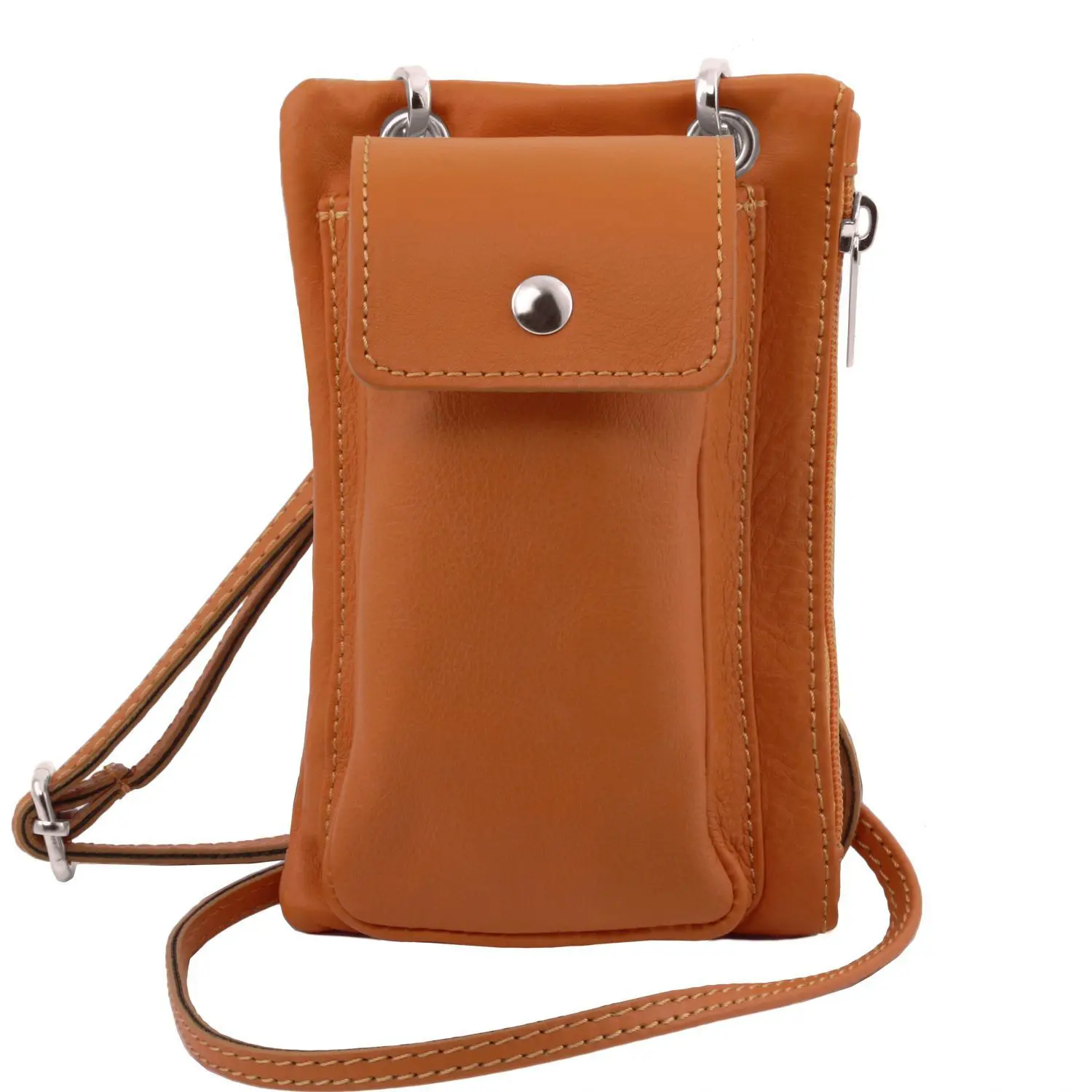 Soft Leather Cellphone Holder Mini Cross Bag - Fosseno