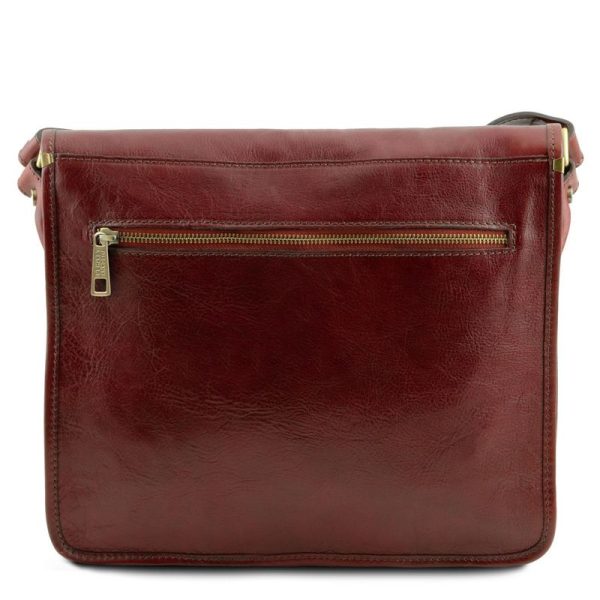 Lacquer Leather Portable Mailman Bag - Versatile Shoulder Bag