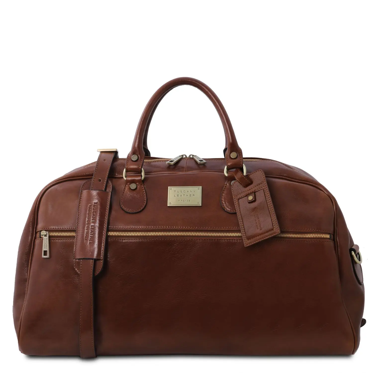 Voyager Leather Travel Bag - Large Size - Hostun - Brown