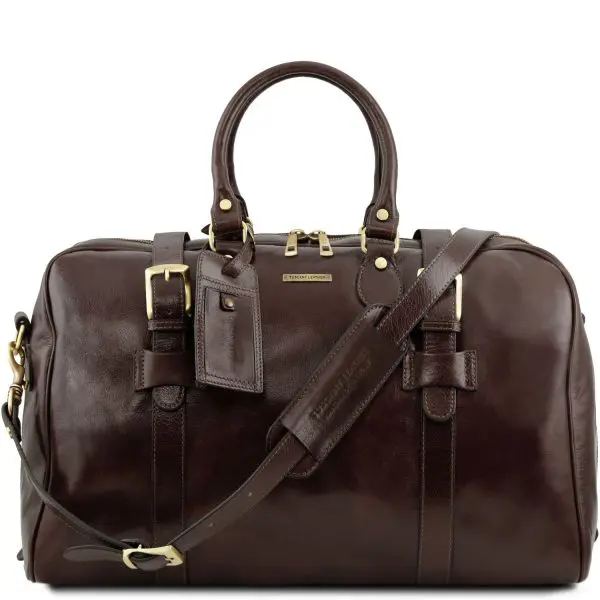 Voyager Leather Travel Bag with Front Straps - Large Size - Albon