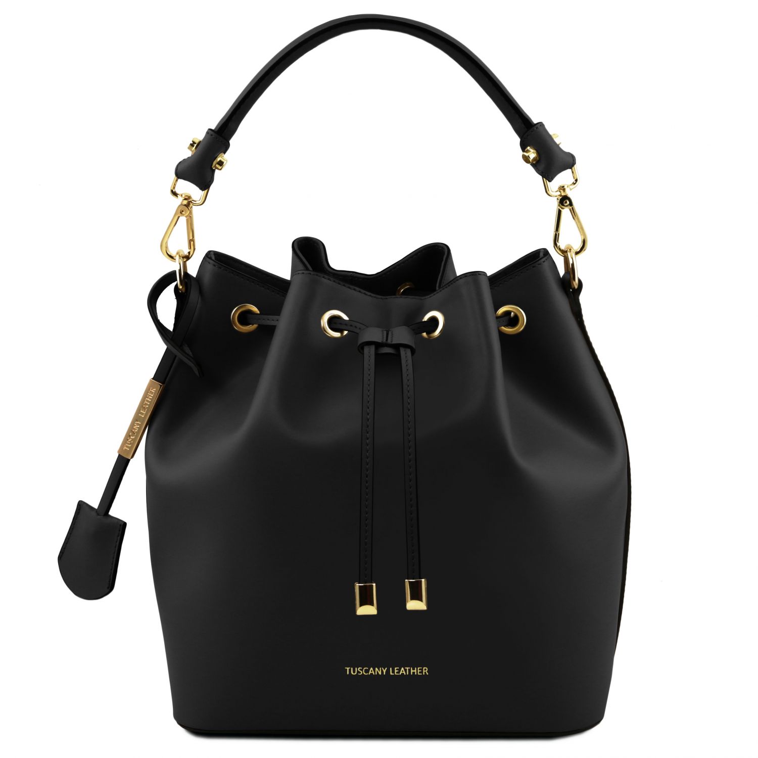Smooth Leather Bucket Bag - Vittoria - Domini Leather