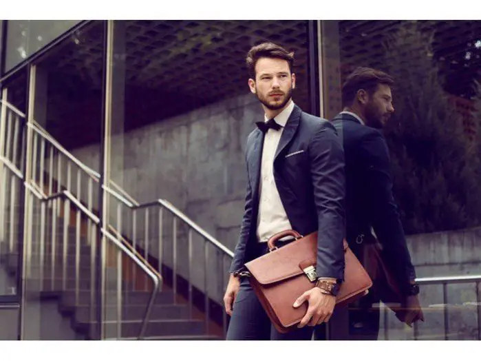 Solid Light Brown Business Briefcase