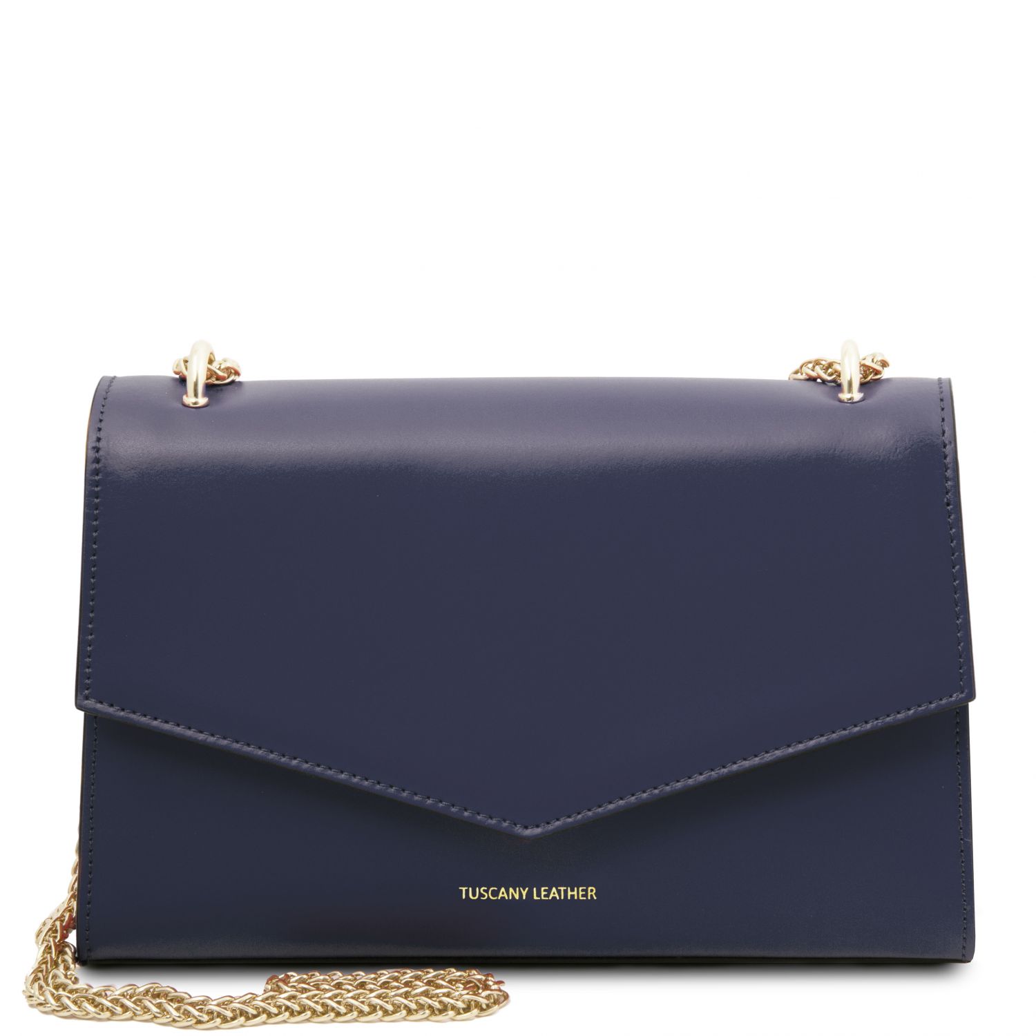 Leather Clutch With Chain Strap - Fortuna