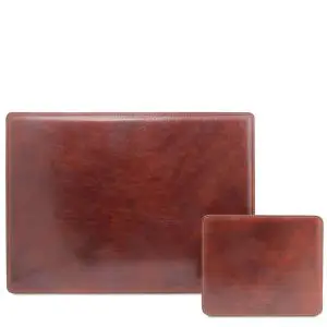 Leather Desk Pad and Mouse Pad - Office Set