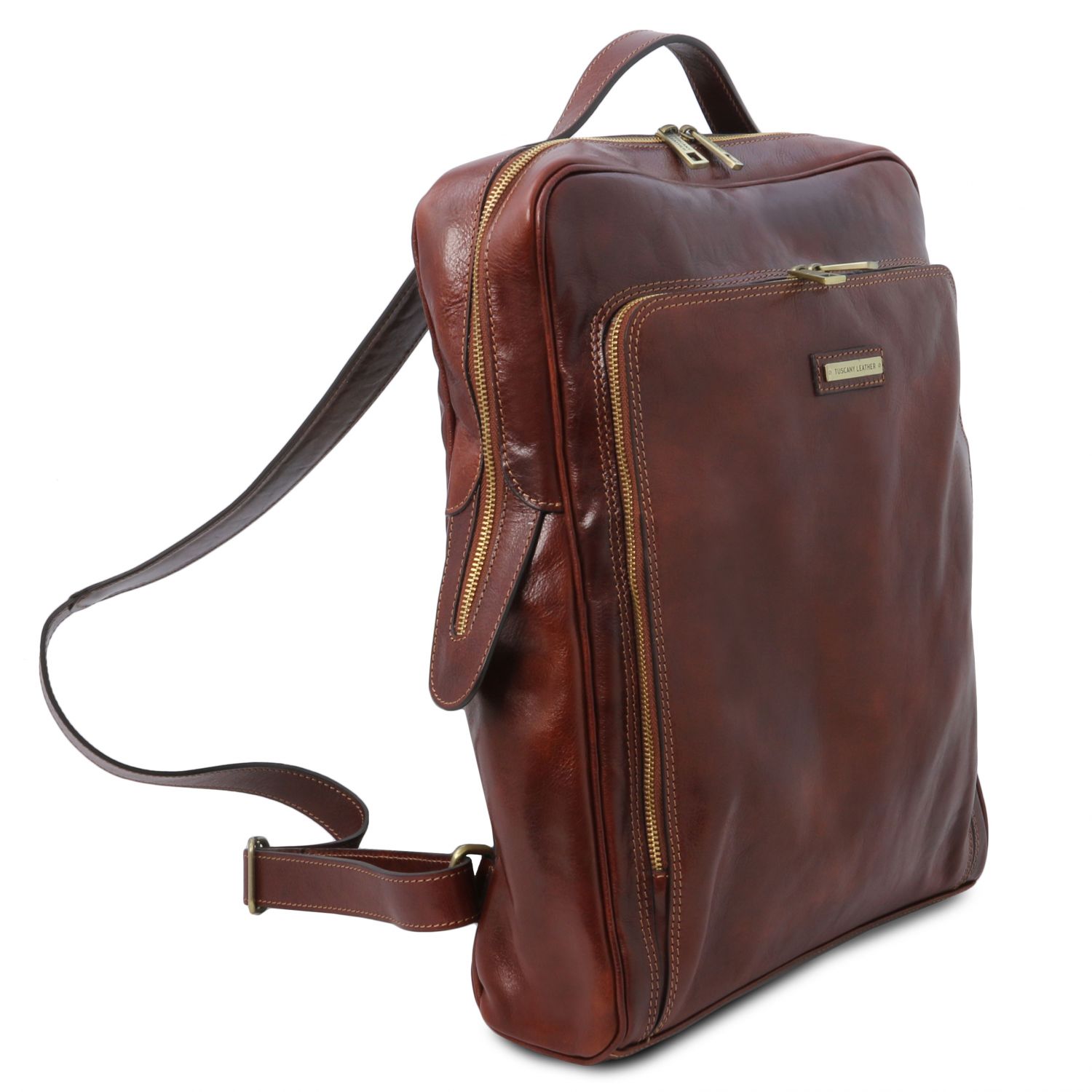 Bangkok Leather laptop backpack - Large size