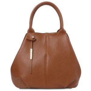 Soft Leather Tote Bag - Chatte