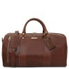 Leather Travel and Sports Duffle Bag - Wise Children - Brown