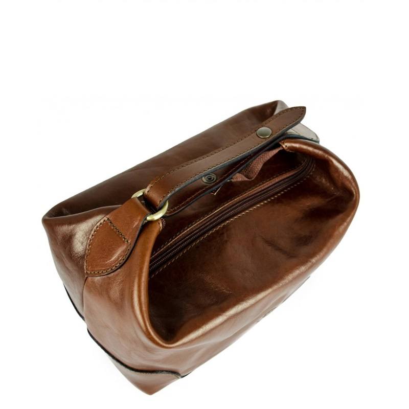 Leather Toiletry Bag – Autumn Leaves - Domini Leather