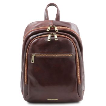 Unisex 2 Compartments Leather Backpack – Perth