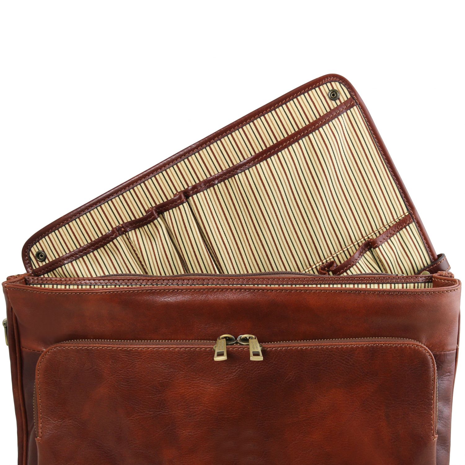 Leather 17.3 Laptop Briefcase - Mantova - Domini Leather