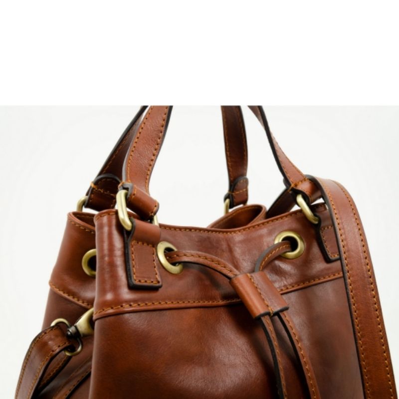 The Row The niche senior feeling one shoulder bag leather large capacity  large commuter tote bags litchi grain bucket bag