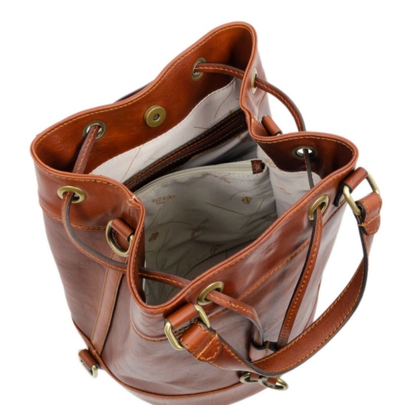 The Row The niche senior feeling one shoulder bag leather large capacity  large commuter tote bags litchi grain bucket bag