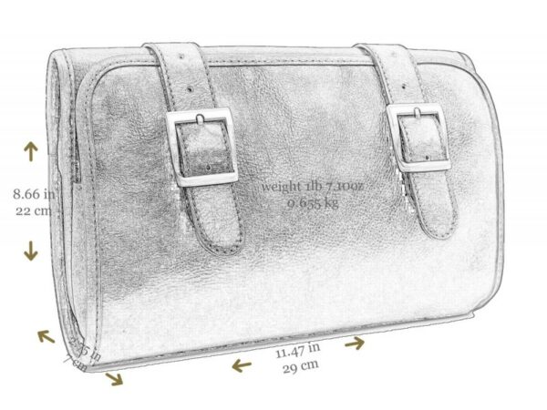 Leather Hanging Toiletry Bag – Dracula - Domini Leather