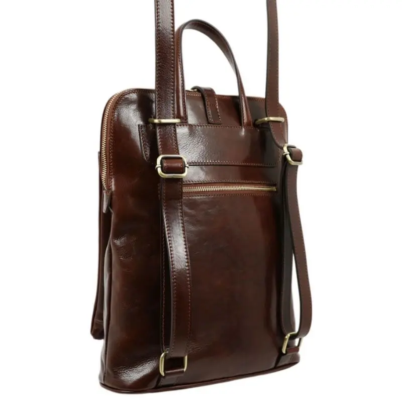 Leather Backpack / Shoulder Bag – Emma - Domini Leather