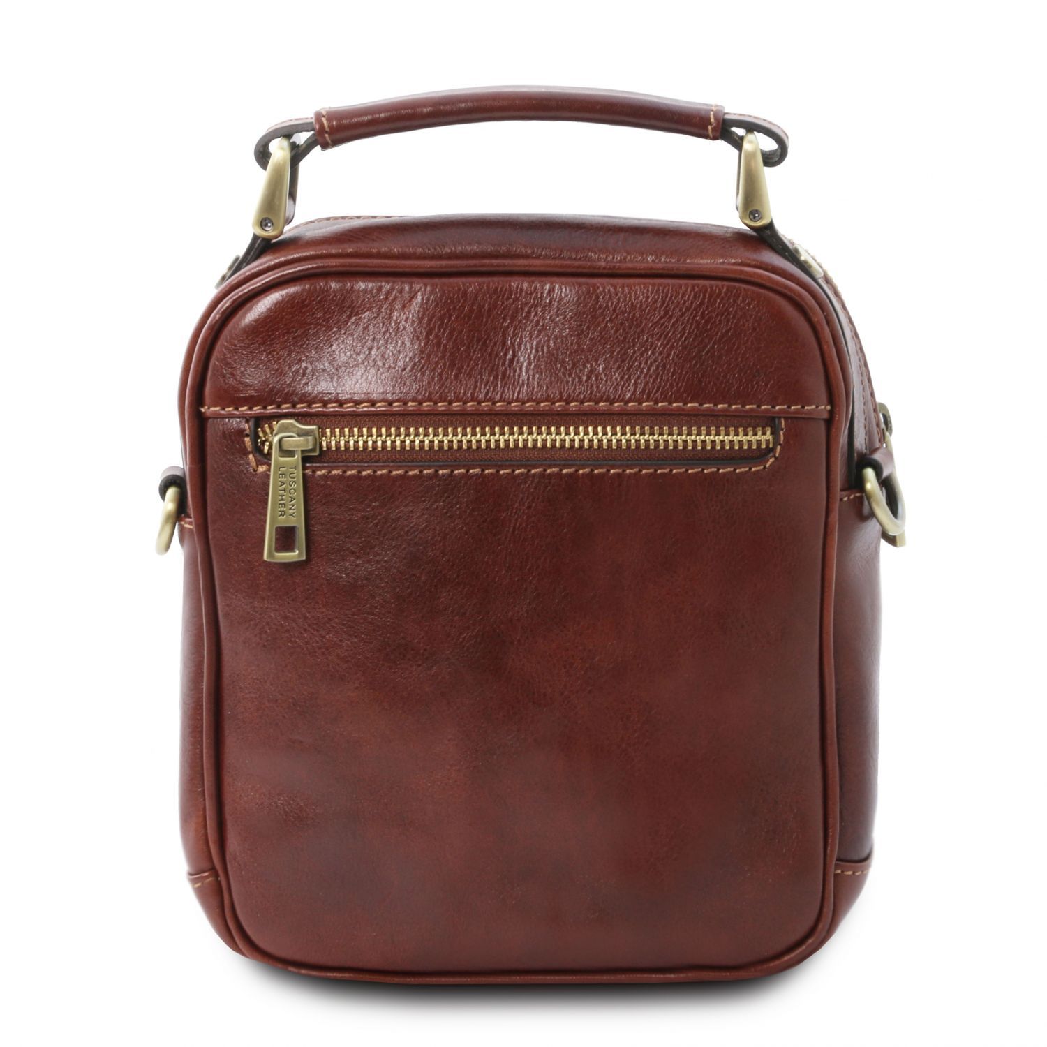 Leather Crossbody Bag with Handle - Paul - Domini Leather