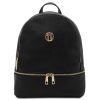 Soft Leather Backpack - Cantoin - Black