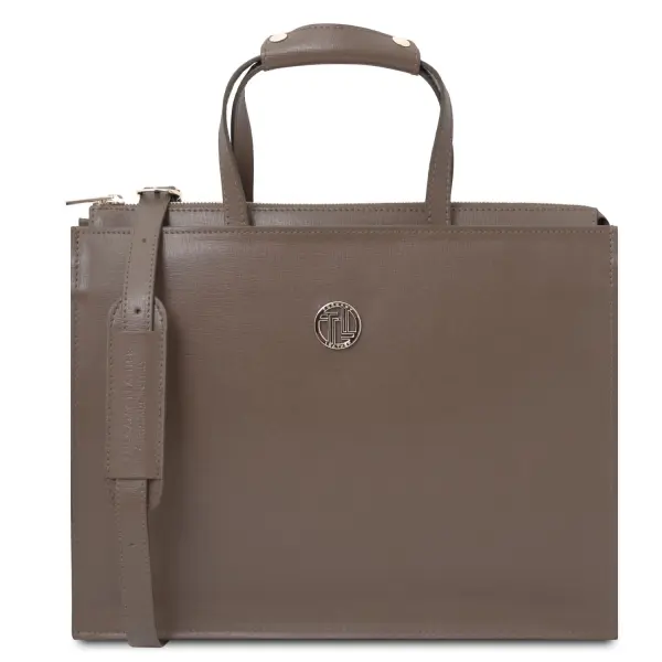Saffiano Leather 15.4" Laptop Briefcase - Palermo